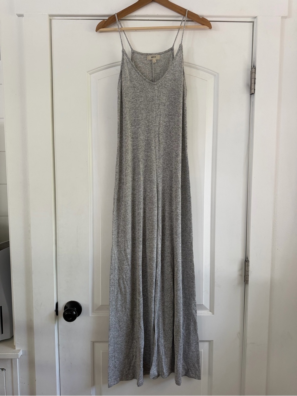 Revolve Nytt Wide Leg Loungewear Jumpsuit Marled Gray - S/M